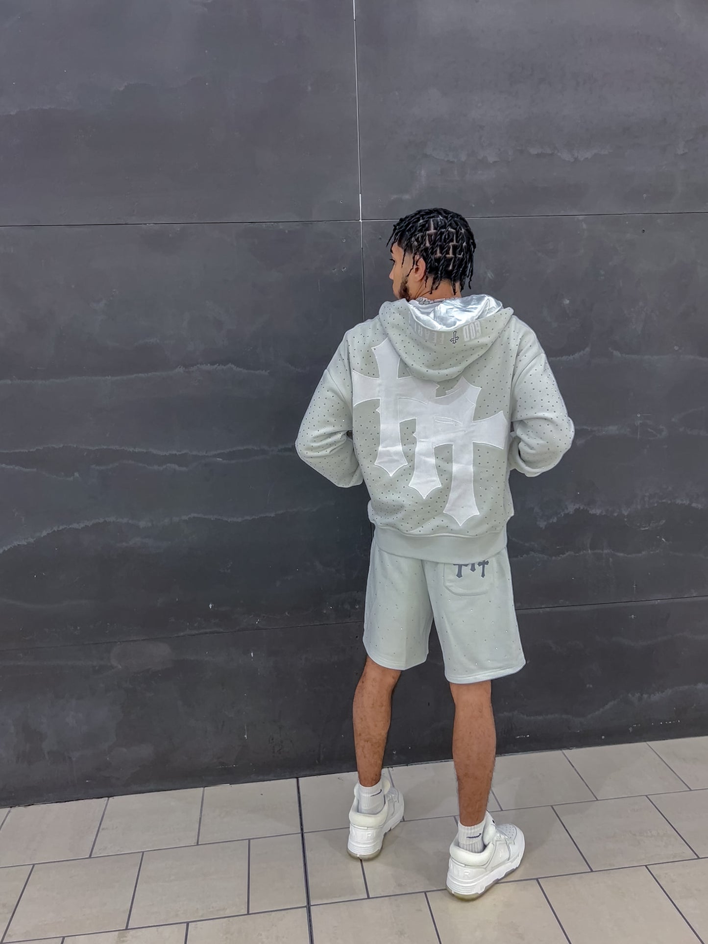 white diamond Shorts