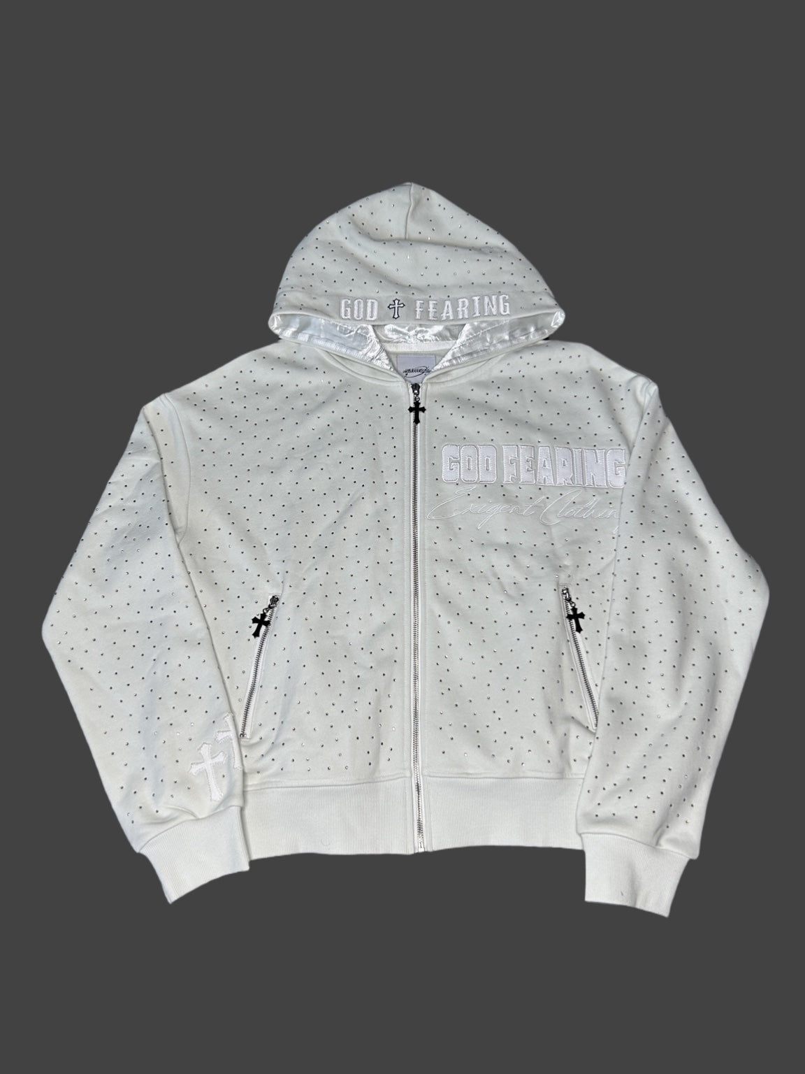White Diamond Zip-Up