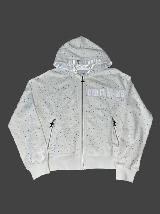 White Diamond Zip-Up