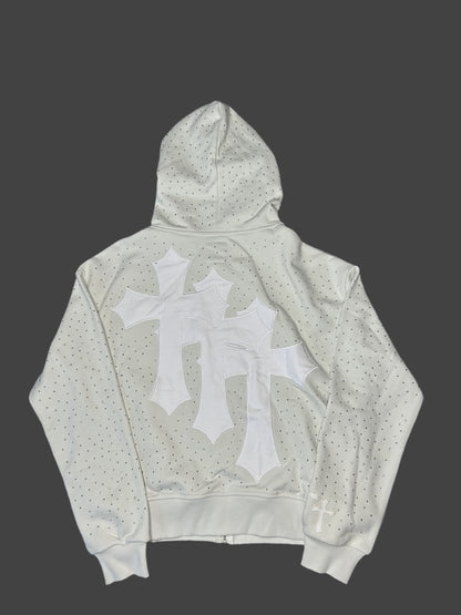 White Diamond Zip-Up