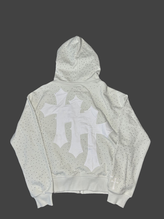 White Diamond Zip-Up