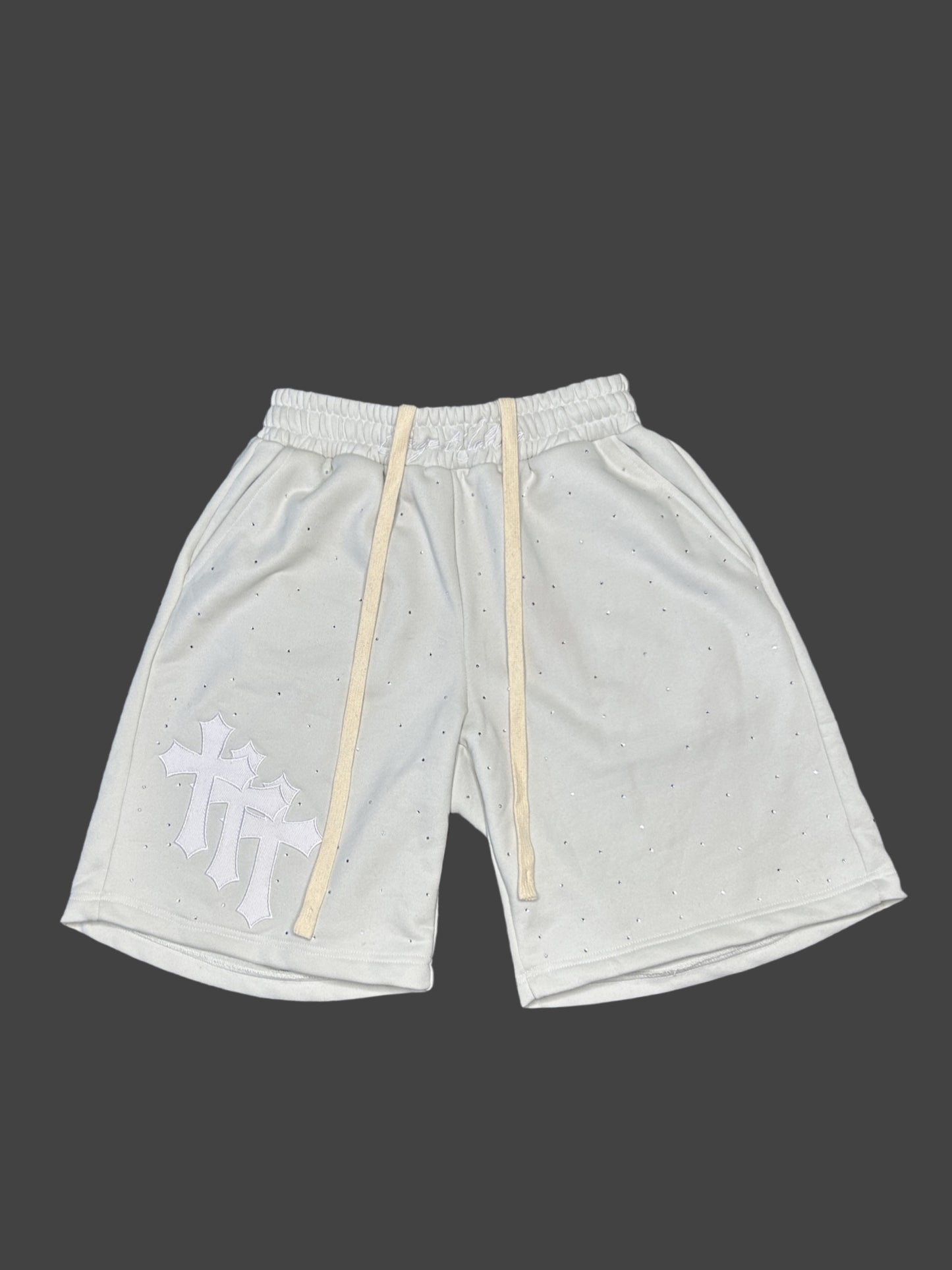 white diamond Shorts