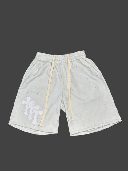 white diamond Shorts