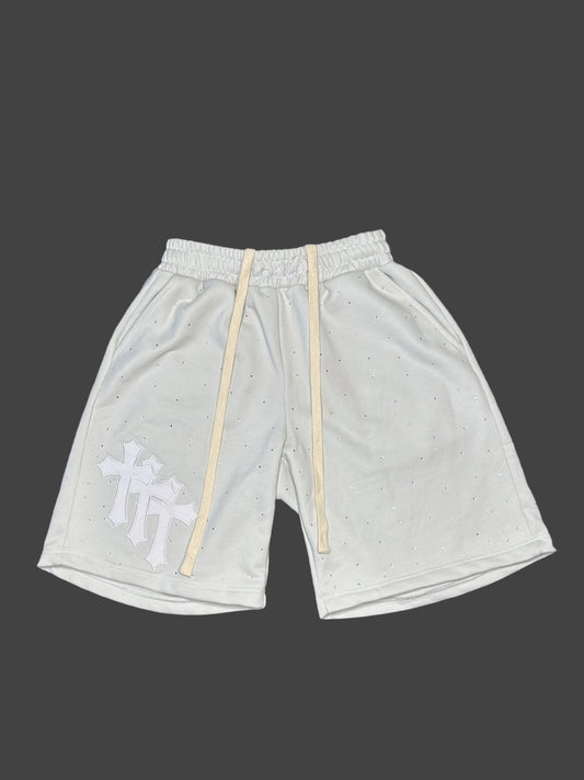 white diamond Shorts
