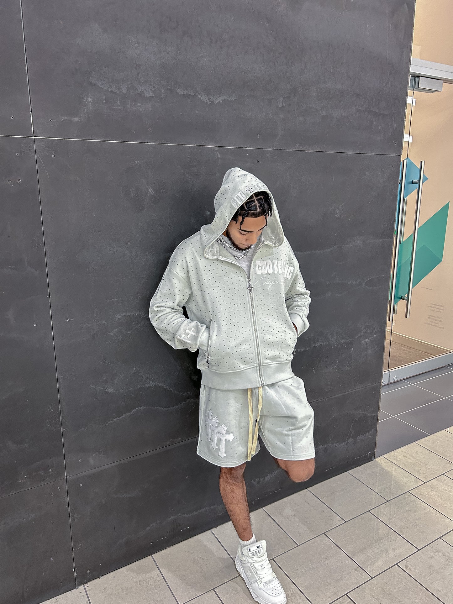 white diamond Shorts