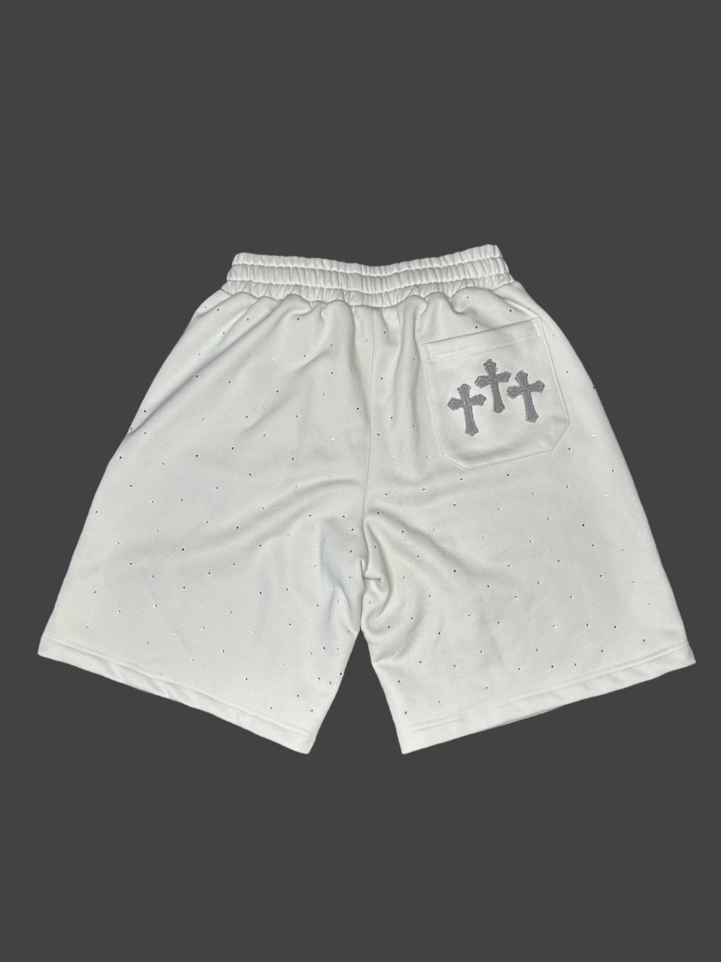 white diamond Shorts