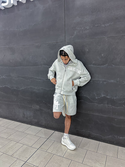 White Diamond Zip-Up